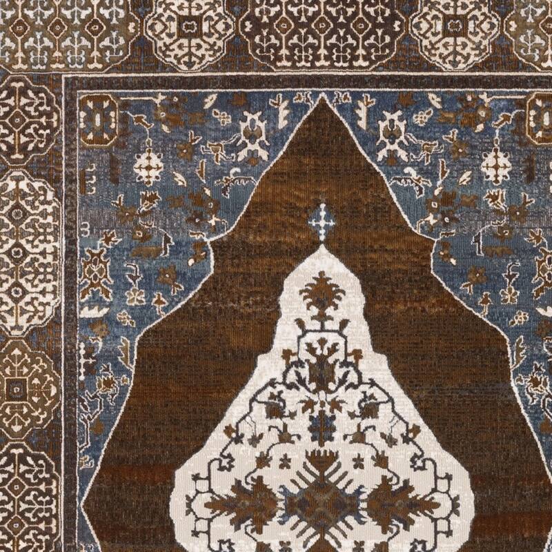 HomeRootsMedallion Traditional Rectangle Area Rug