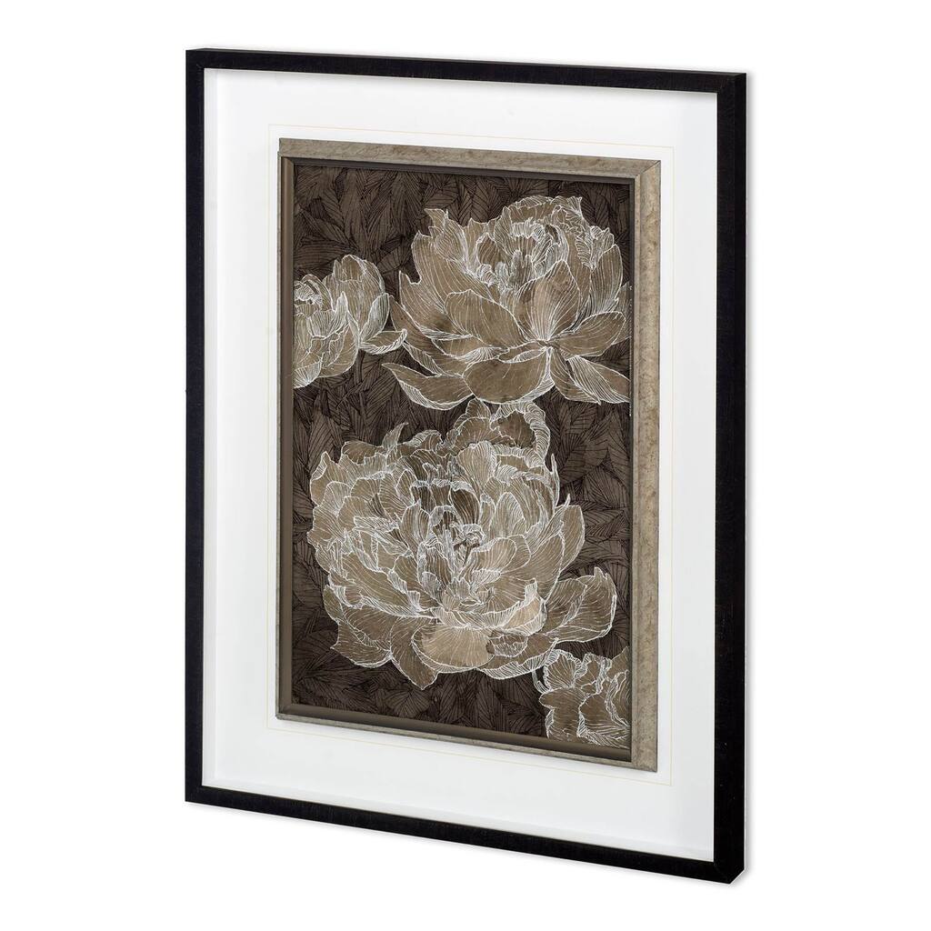 Weaved Peony II Framed Art Print