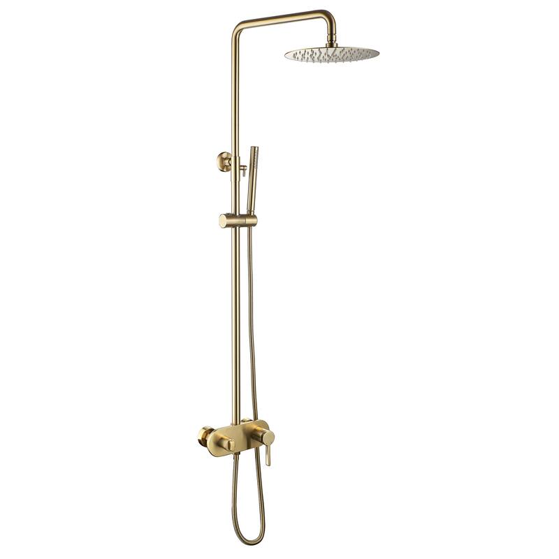 10" Rain Shower Head 2-Function Shower System with Tub Spout, Wall Mounted Shower Faucet Set with Tub Spout