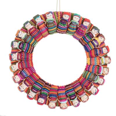 NOVICA Quitapenas Happiness, Cotton wreath - 0.6" H x 9.5" Diam.