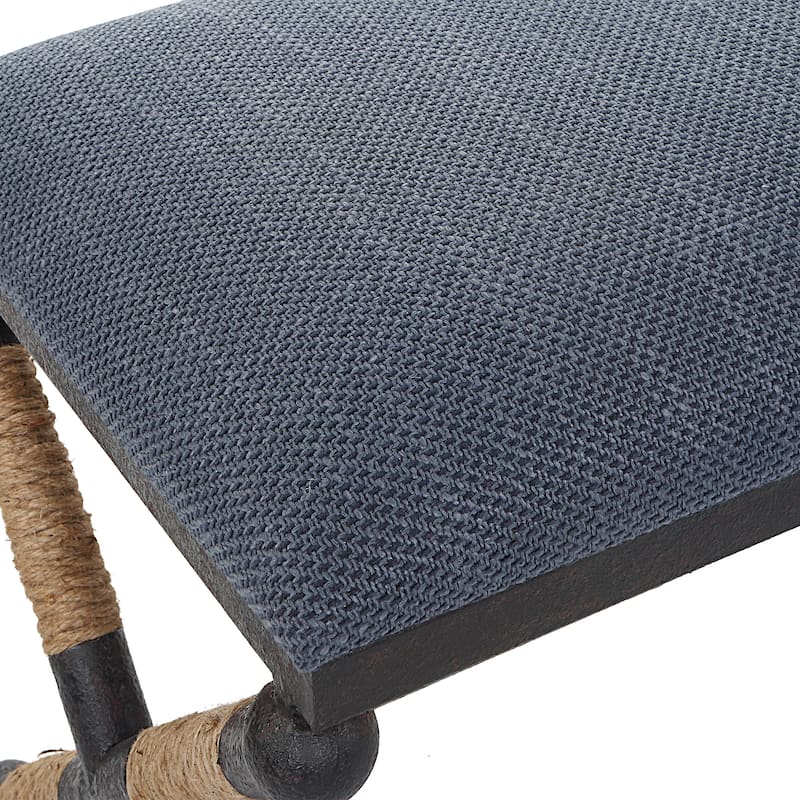 Uttermost Firth Rustic Navy Bench - 48"W x 21"H x 16"D