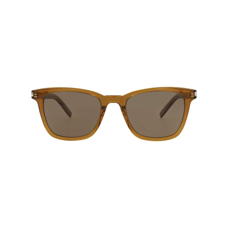 Saint Laurent Square-Frame Recycled Acetate Sunglasses - Brown Brown Brown - Brown - Brown Lens