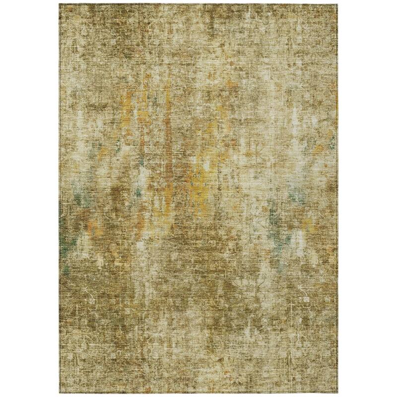 HomeRoots Abstract Transitional Rectangle Outdoor Rug