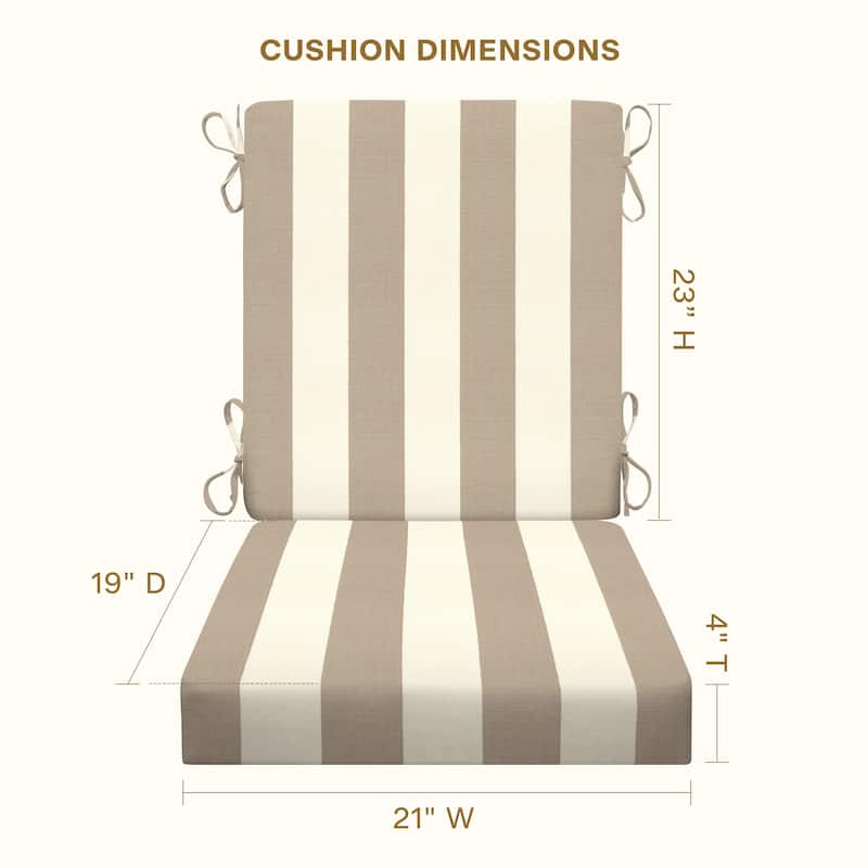 Outdoor Highback Dining Chair Cushion
