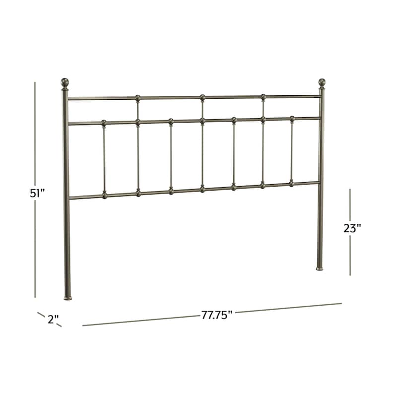 Hillsdale Furniture Providence Traditional Spindle Metal Headboard