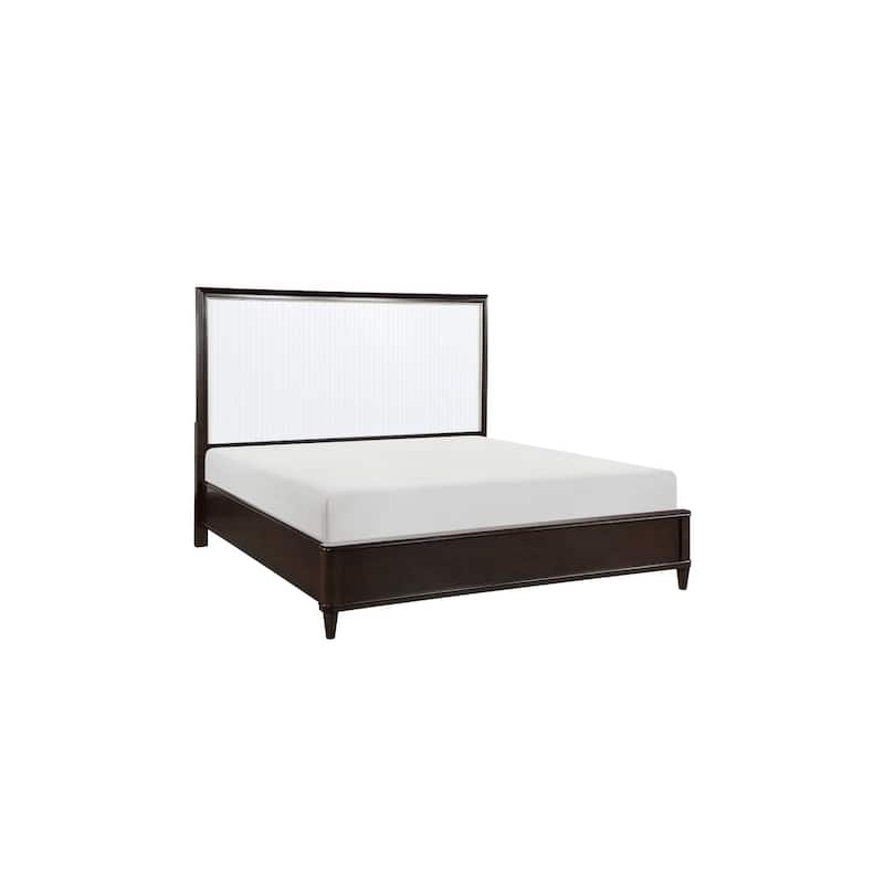 Eden 6 Piece White Espresso Panel Bedroom Set