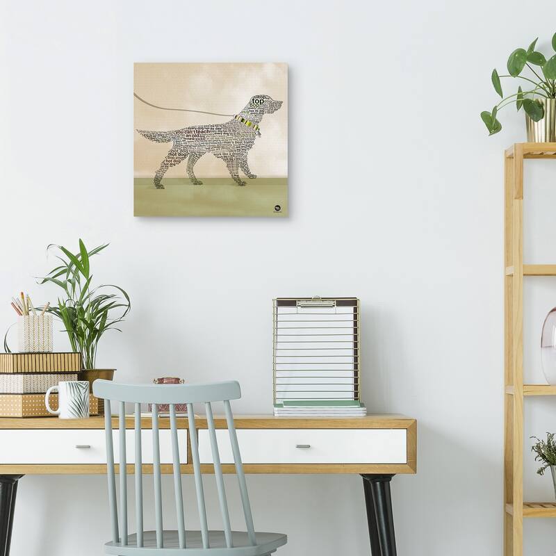 Word Dogs 4 by Dominique Vari Canvas Art Print