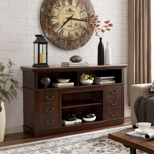 Rustic media console cheap