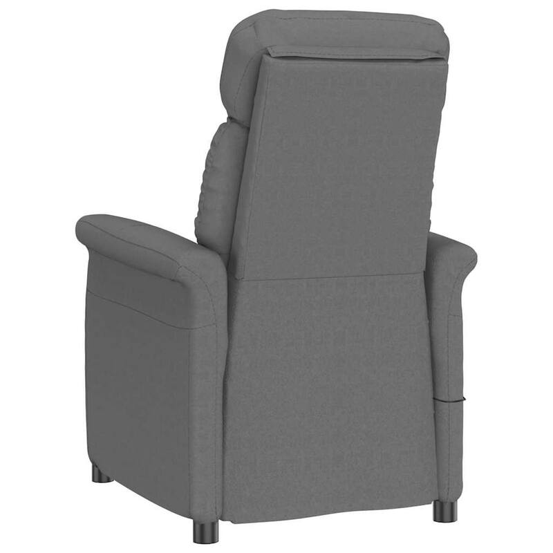 vidaXL Massage Chair Dark Grey/Light Grey/Cream Microfibre Fabric