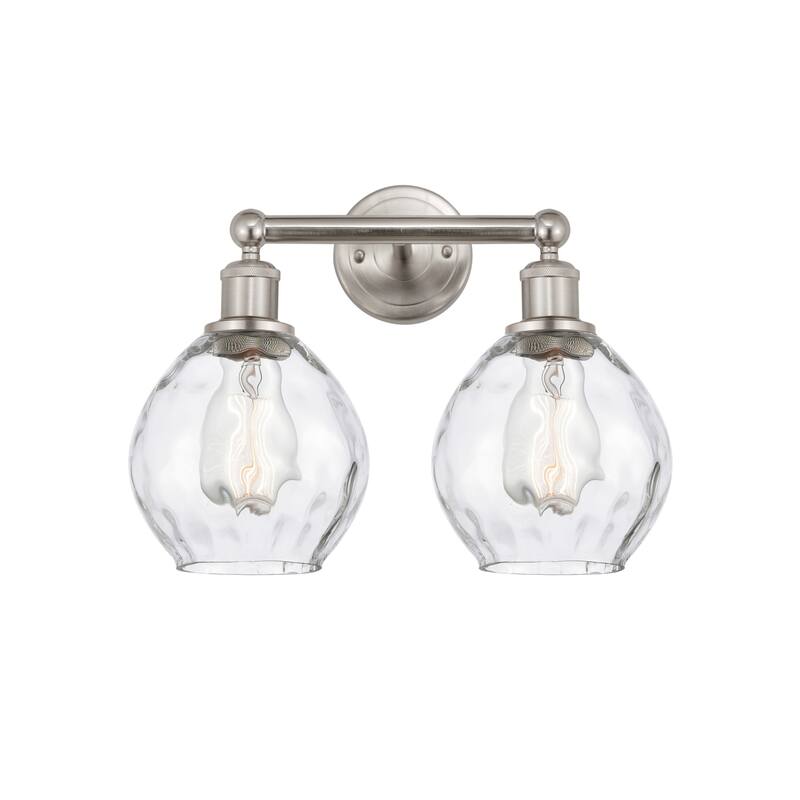 Innovations Lighting 616-2W-11-15 Waverly Vanity Waverly 2 Light 15" - Brushed Satin Nickel / Clear