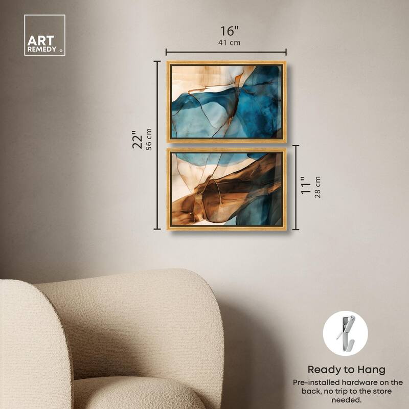 Glitch Aesthetic III Canvas Set of 2 by Art Remedy