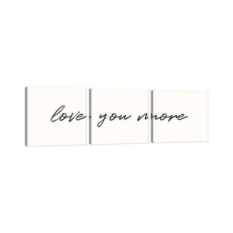 iCanvas "Love You More" by Nicole Basque 3-Piece Canvas Wall Art Set