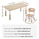 preview thumbnail 8 of 8, Adjustable Kids Table and 4 Chair Set for Ages 2–8, Multi-Function Activity Desk - 47.24 x 23.62 x 18.98-22.52 inch
