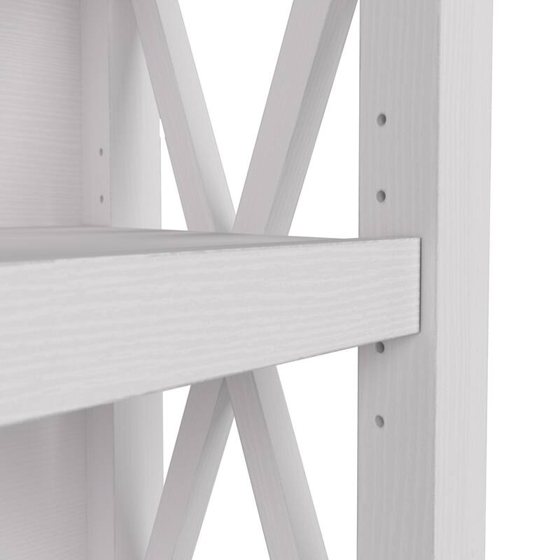 Bush Furniture Key West Tall 5 Shelf Bookcase with Adjustable Shelves