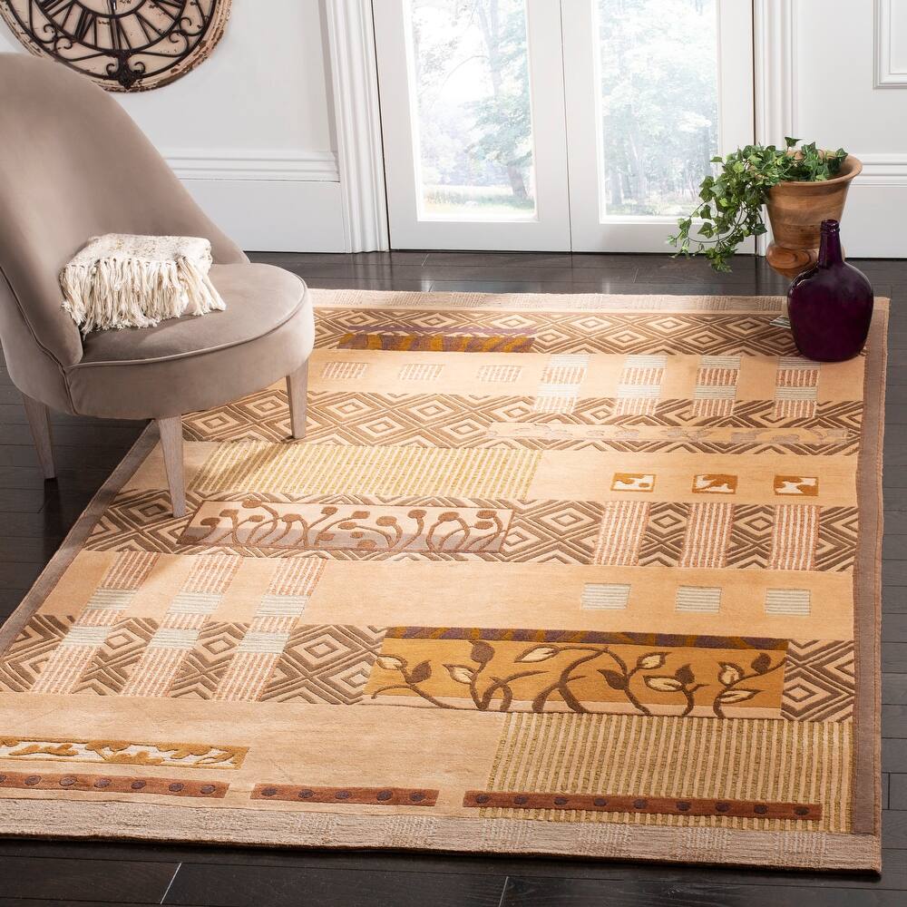 SAFAVIEH Couture Hand-knotted Tibetan Sabella Modern Wool Rug