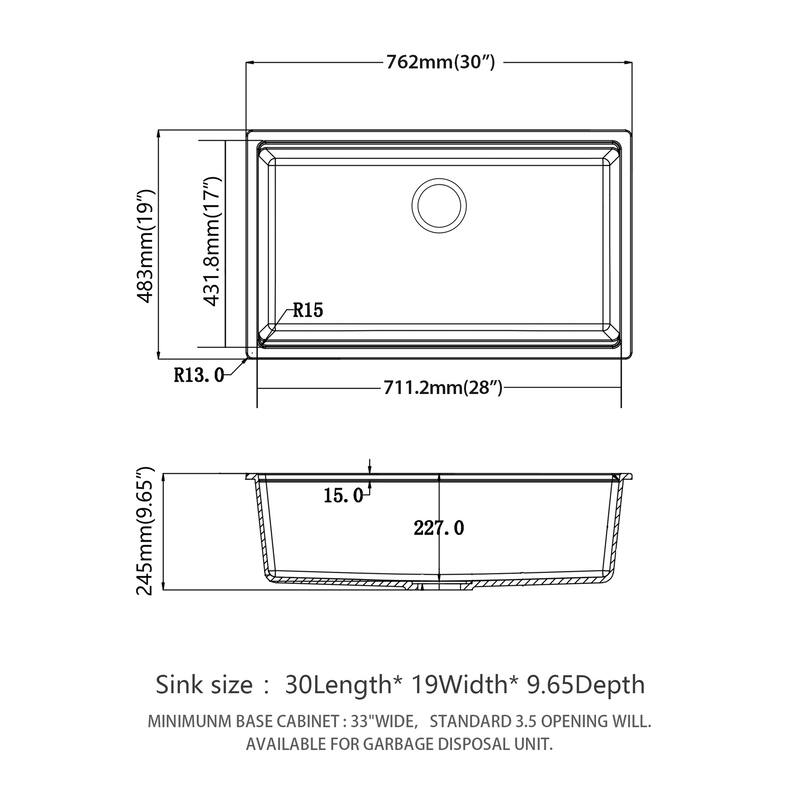 Granite Composite Workstation Undermount Kitchen Sink