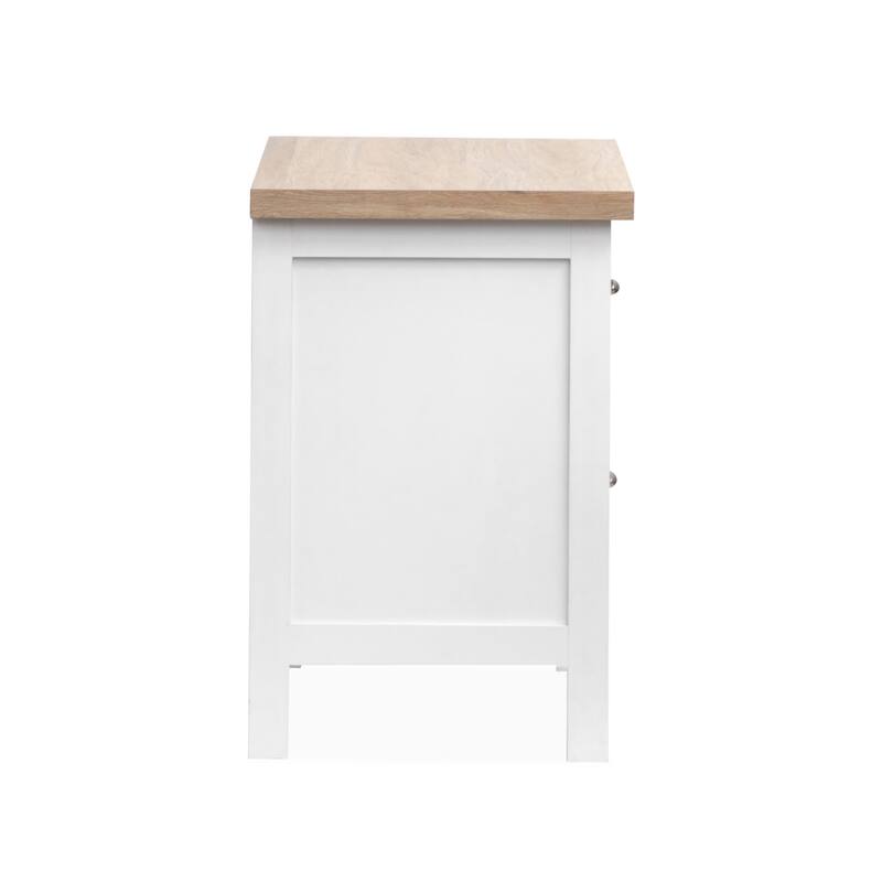 Salt Life Home Windmill Harbour White Whisp and Sand Drawer Nightstand