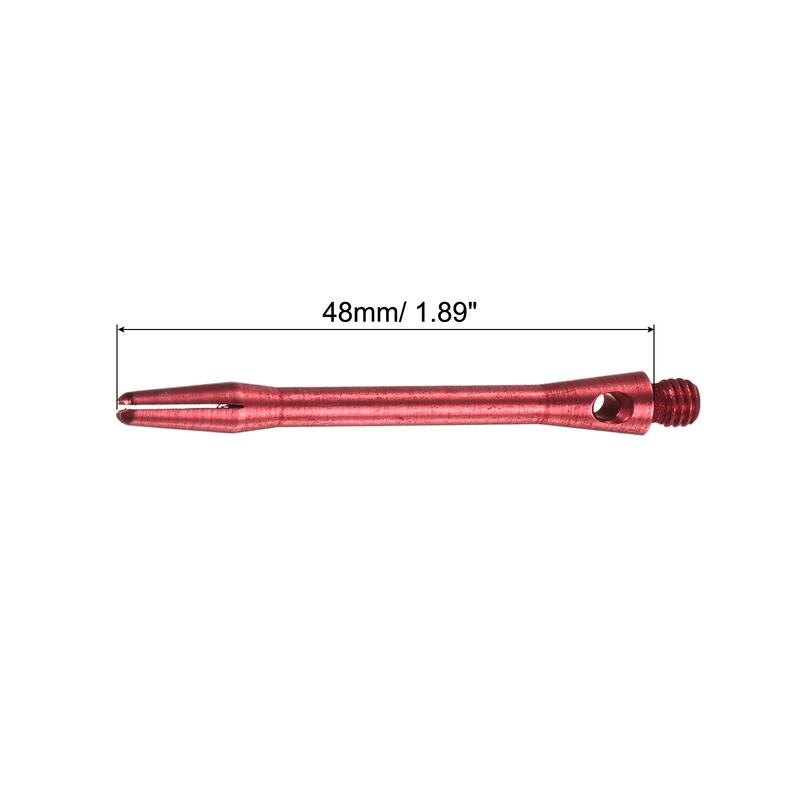 48mm Dart Shafts, Medium 2BA Thread Aluminum Dart Stems - 3 Pack - Red