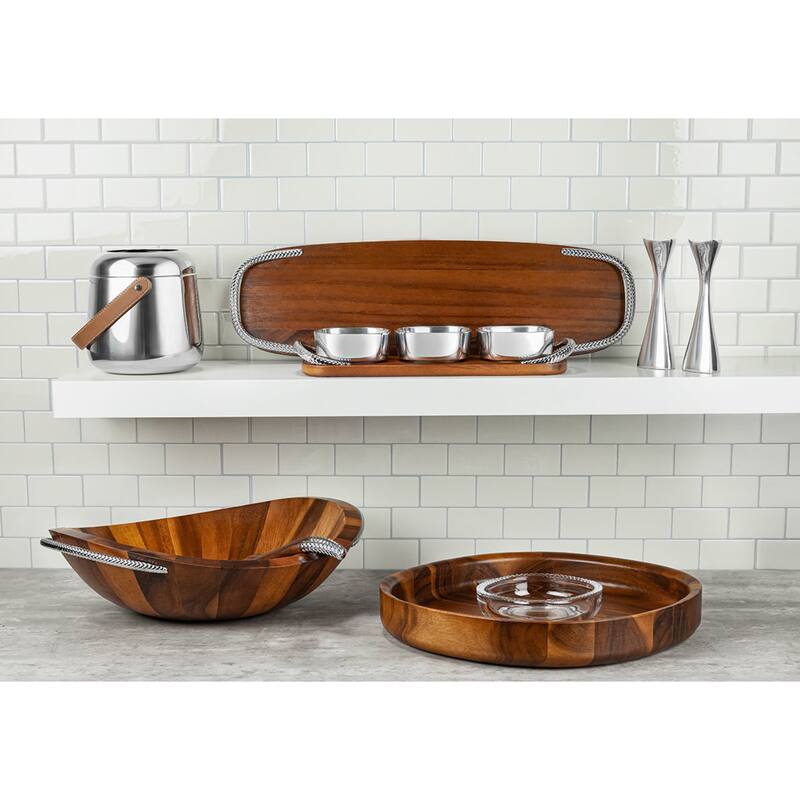 Nambe Braid Condiment Trio