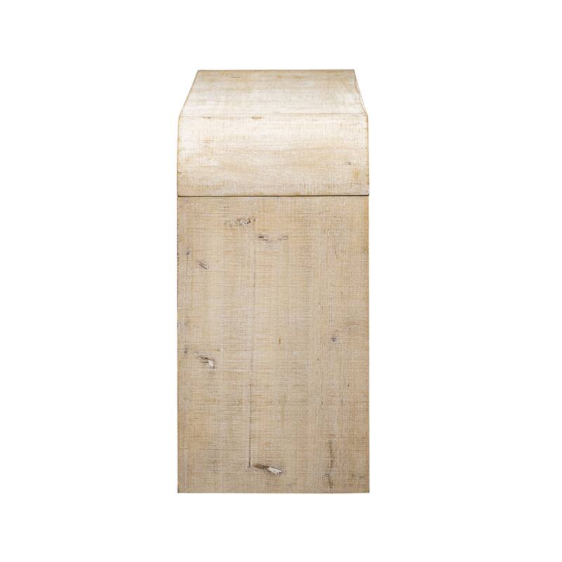 Versatile console table with Woven Wood Slats and Solid Wood Veneer,Suitable for Entryway, Hallway, Living Room,Foyer,Corridor