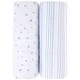 preview thumbnail 2 of 15, Baby Fitted Pack n Play - Mini Crib Sheet 2 Packs Dusty Blue Stars