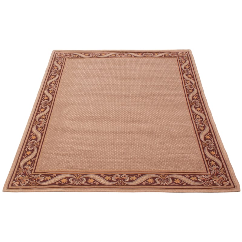 ECARPETGALLERY Machine Woven Lotus Mod Brown Chenille Rug - 5'9 x 7'9