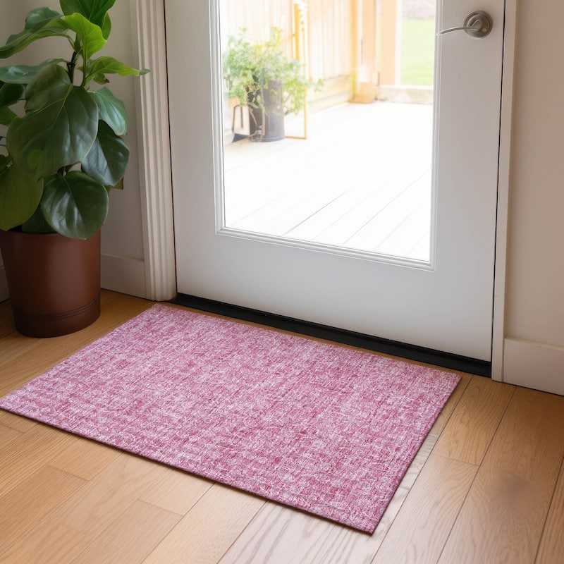 Machine Washable Indoor/ Outdoor Chantille Modern Floral Impressions Rug