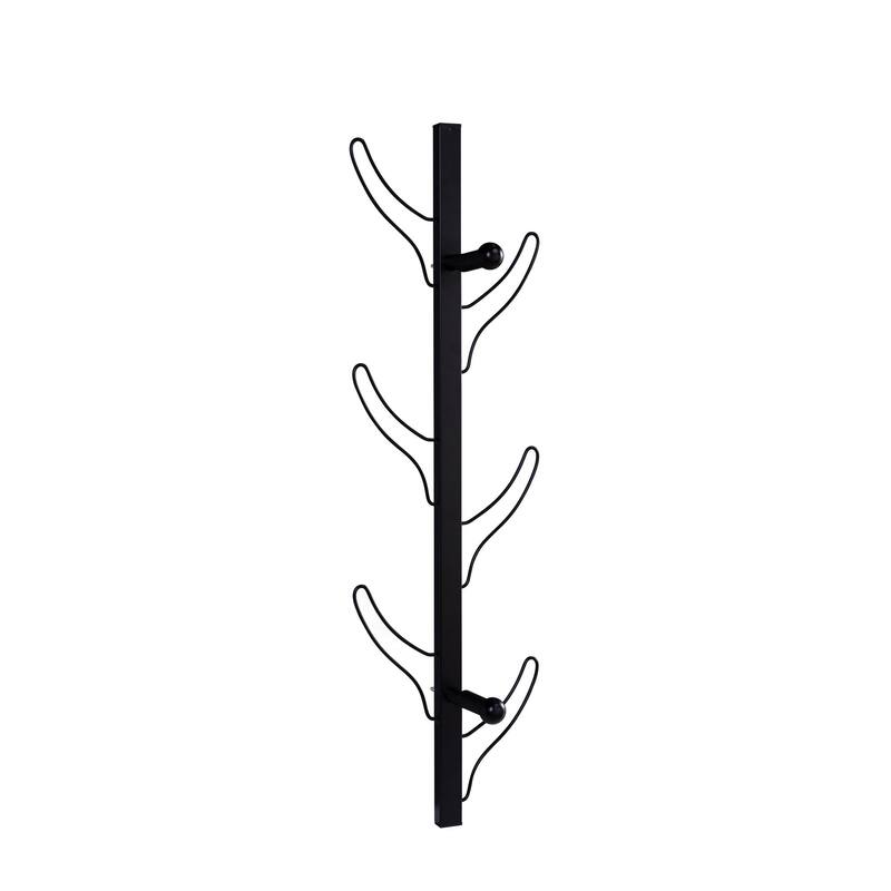 Coat & Hat Rack with Metal Frame - Black