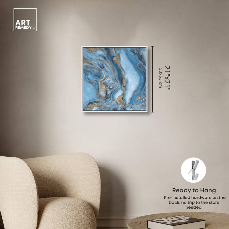 River Gold Canvas by Art Remedy