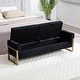 preview thumbnail 73 of 79, 66" Storage Bench King Size End of Bed with Double Lids and Gold Legs