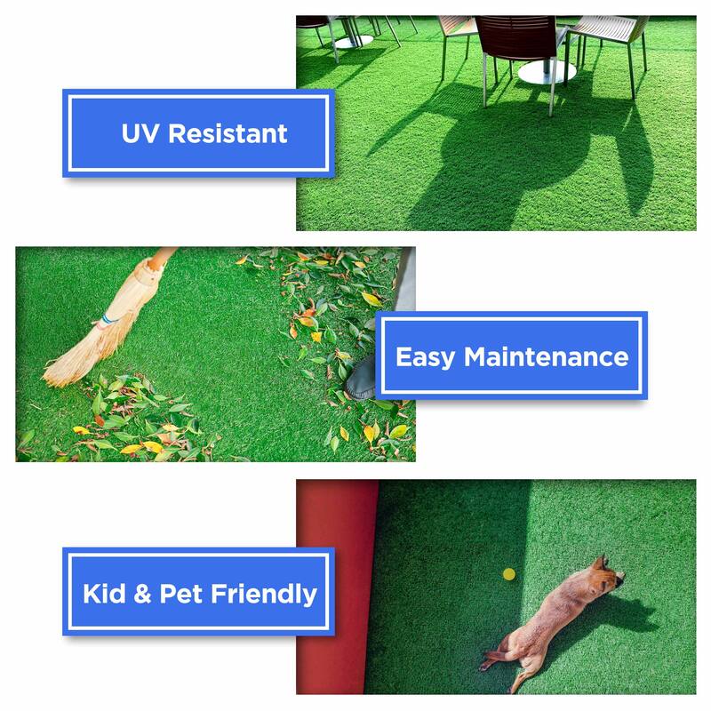 ALEKO Artificial Synthetic Landscape Fake 4 x 6 ft Grass Lawn Carpet Mat Turf - 4 x 6 ft