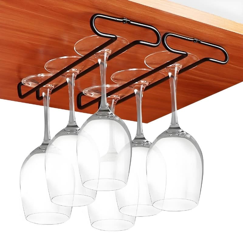 10 Inch Under Cabinet Wine - 10.2"D x 3.8"W x 1.3"H - Black