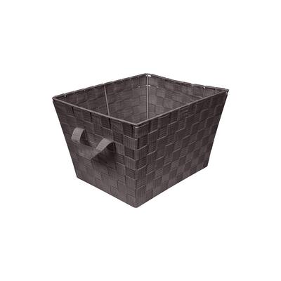 Simplify Small Woven Storage Bin in Chocolate - 10"x12"x8"
