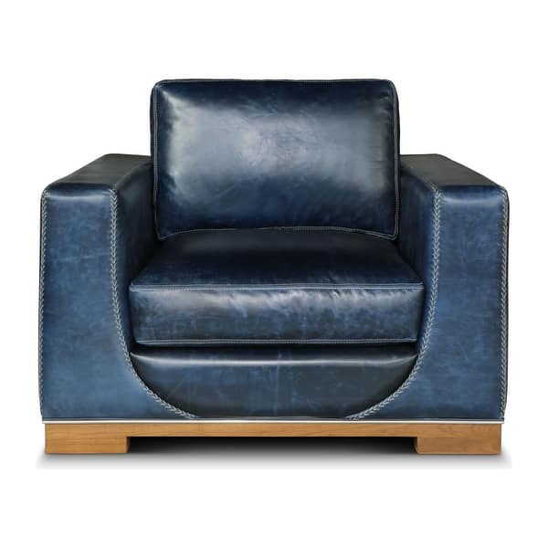 Cassidy Italian Full Grain Leather Chair and a Half Bed Bath & Beyond