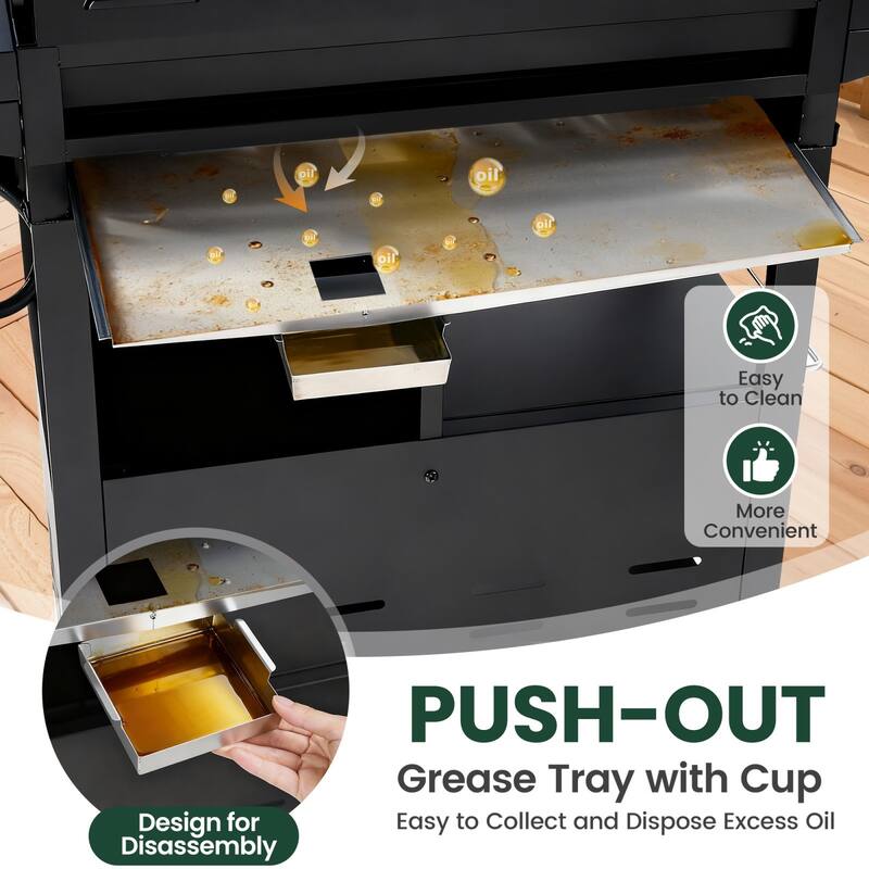 4-Burner Propane Gas Grill with Side Burner and Cabinet Storage, 474 Sq. In. Stainless Steel Outdoor BBQ Grill - N/A