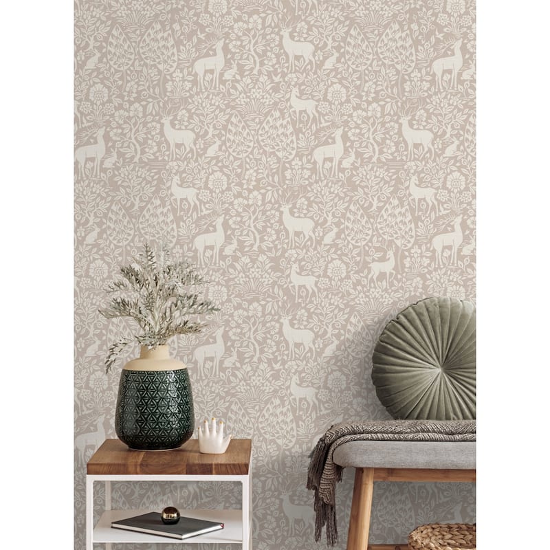 Deer Woods Non-pasted Wallpaper – 396in. x 21in. – Covers 56 square feet