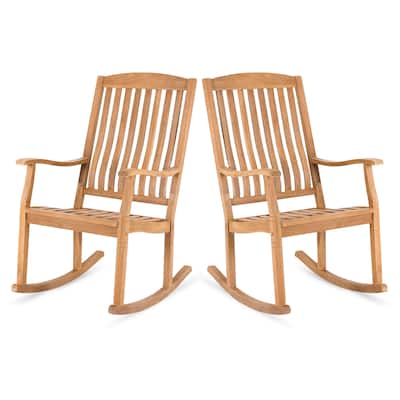 Cambridge Casual Boston 2-piece Teak Outdoor Rocking Chair