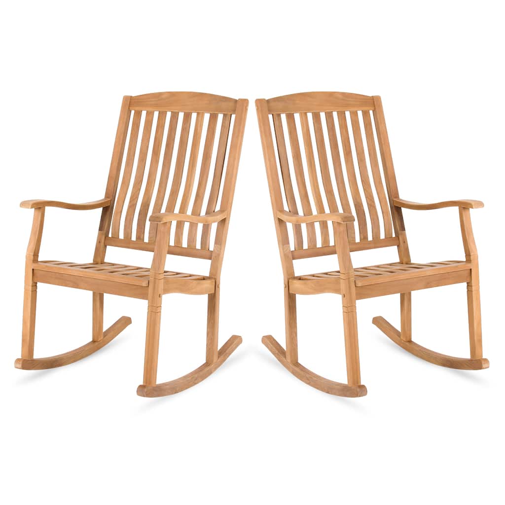 Cambridge Casual Boston 2-piece Teak Outdoor Rocking Chair