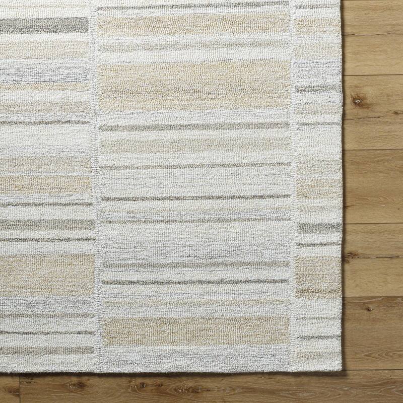Dangelo Transitional Stripe Wool Area Rug