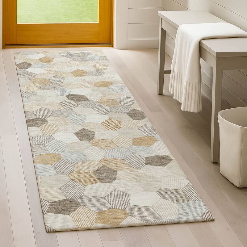Machine Washable Indoor/ Outdoor Modern Loyd Chantille Rug