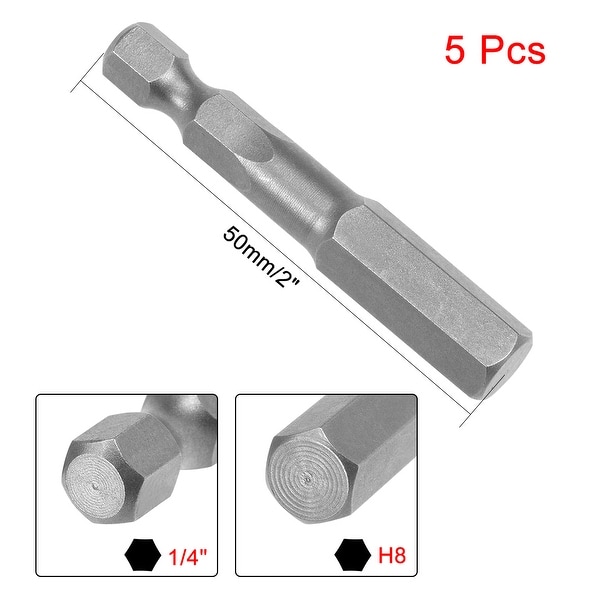 6Pieces Magnetic Triangle Head Screwdriver Bits S2 Steel 1/4 Hex Shank 50mm 