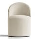 preview thumbnail 29 of 40, Linen Upholstered Dining Chair with Castors (Set of 2)