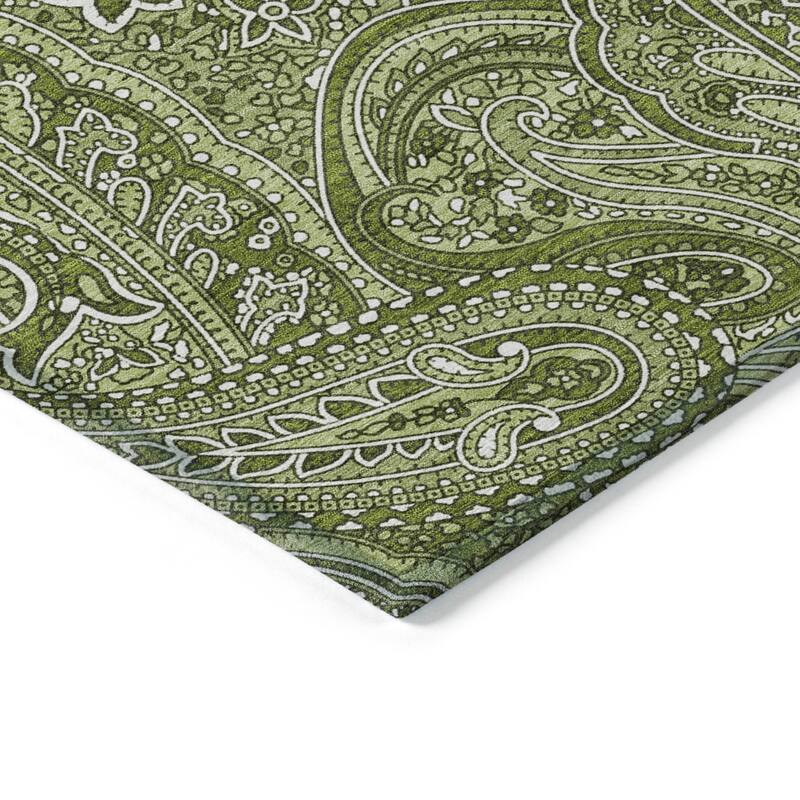 Machine Washable Indoor/ Outdoor Chantille Traditional Paisley Rug