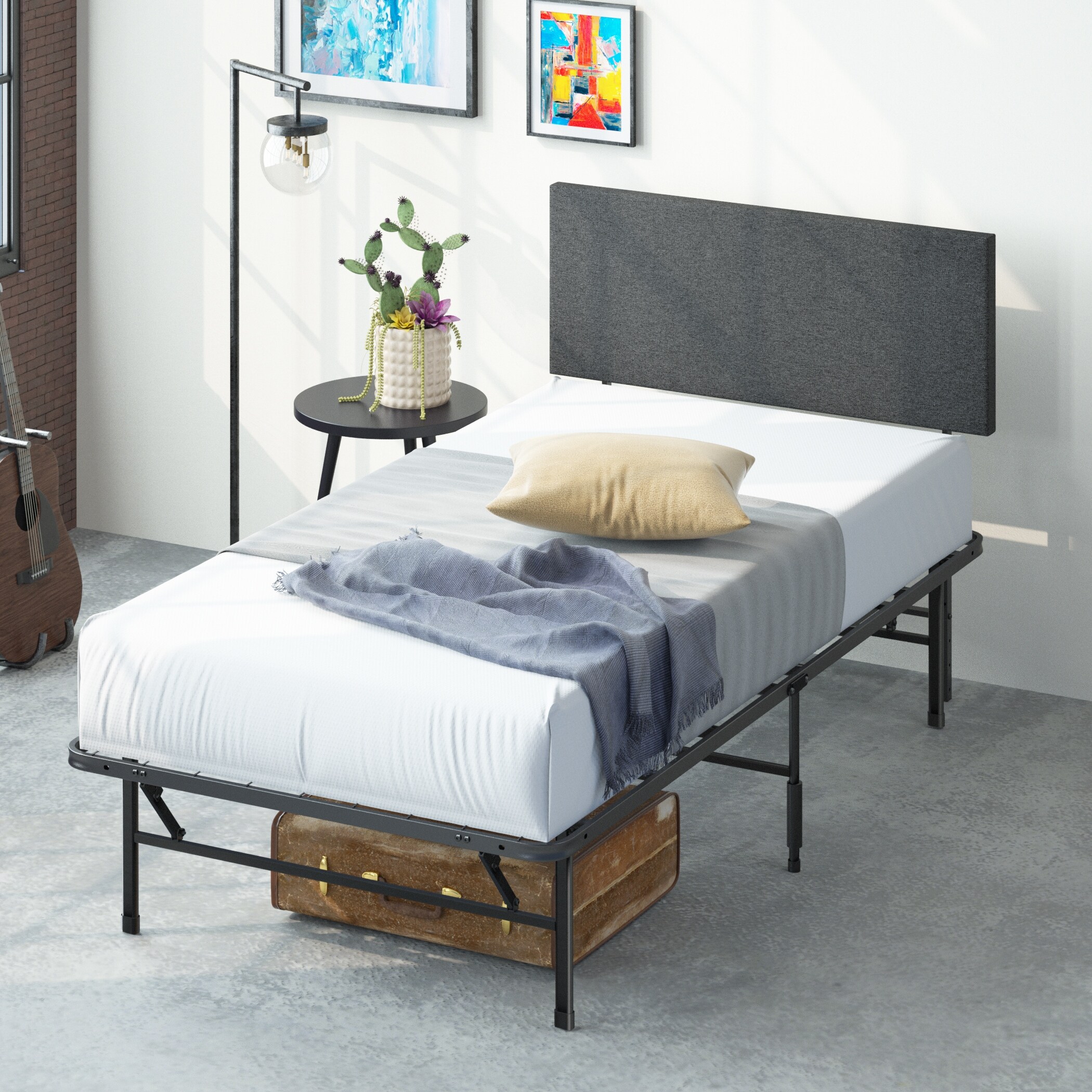 Zinus 14 smartbase mattress clearance foundation with headboard