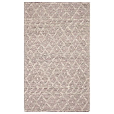 ECARPETGALLERY Braid weave Sienna Grey Wool Rug - 5'0 x 8'3