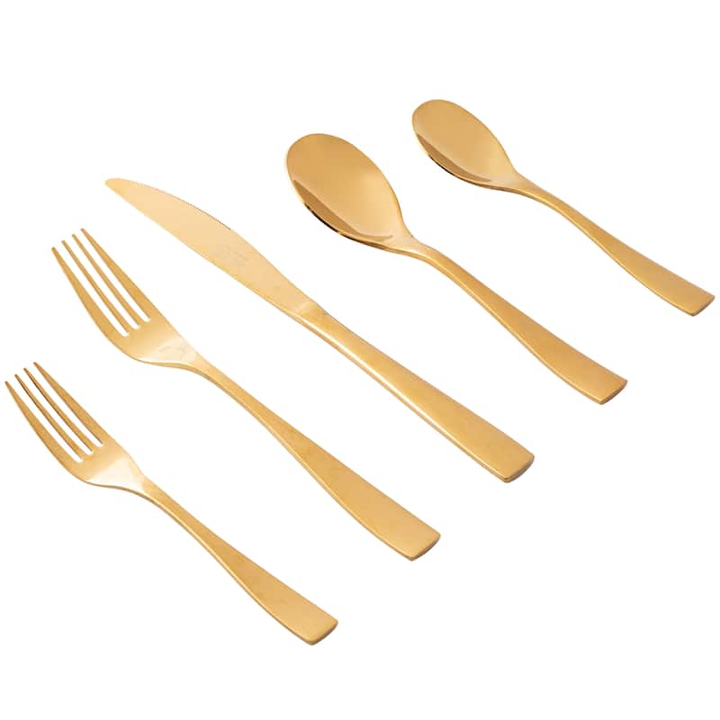 Gibson Home Holland Road 20 Piece Gold Stainless Steel Flatware Set