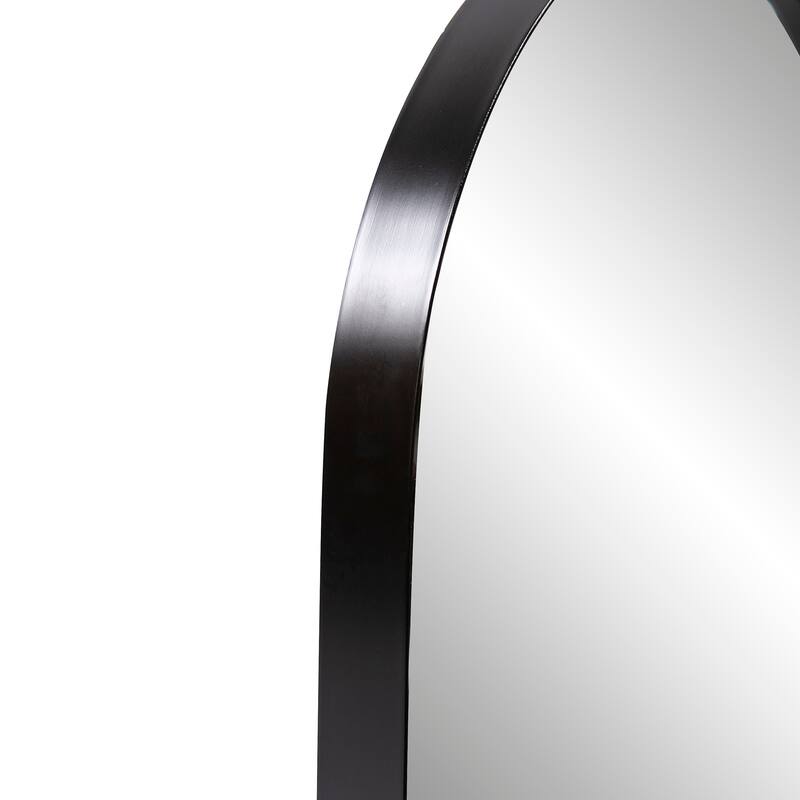 Allan Andrews Stainless Steel Framed Capsule Wall Mirror - 40"H x 17.75"W