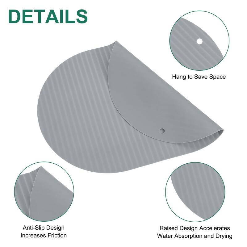 Silicone Dish Drying Mat, 1 PCS Flexible Heat-resistant Silicone Mat