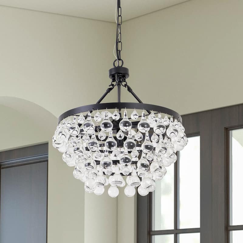 Maxax 5 - Light Dimmable Tiered Chandelier - Black