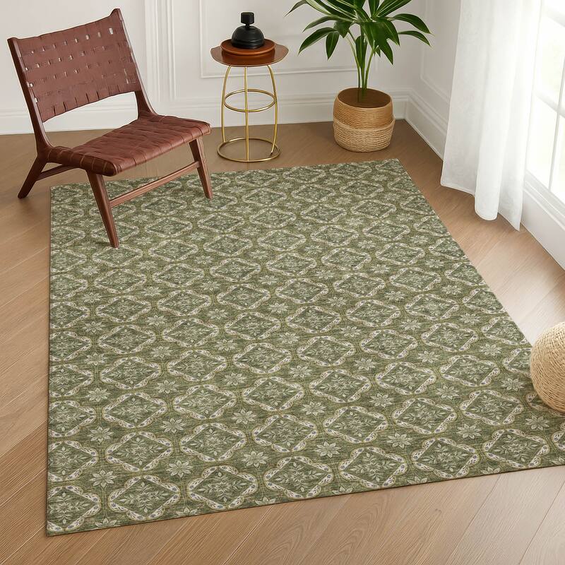 Machine Washable Indoor/ Outdoor Contemporary Granby Chantille Rug